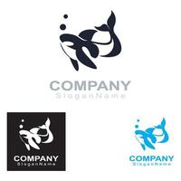 orca logo afbeelding van walvis dier zee ontwerp illustratie icon vector