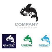 orca logo afbeelding van walvis dier zee ontwerp illustratie icon vector