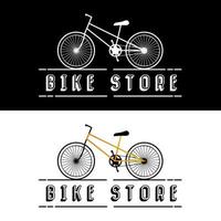 casual fiets in eenvoudige platte stijl voor fietsenwinkel en verhuurlogo-ontwerp vector