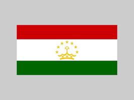 vlag van tadzjikistan, officiële kleuren en verhoudingen. vectorillustratie. vector