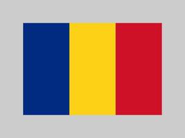 vlag van roemenië, officiële kleuren en verhouding. vectorillustratie. vector