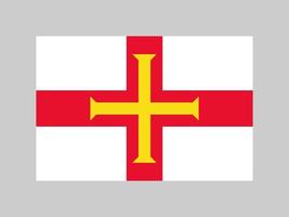 Guernsey vlag, officiële kleuren en verhouding. vectorillustratie. vector