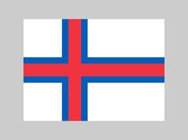 vlag van de Faeröer, officiële kleuren en verhoudingen. vectorillustratie. vector