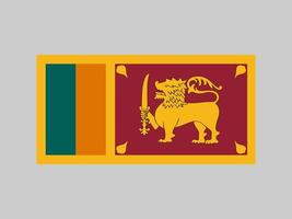 sri lanka vlag, officiële kleuren en verhouding. vectorillustratie. vector