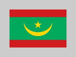 Mauritanië vlag, officiële kleuren en verhouding. vectorillustratie. vector