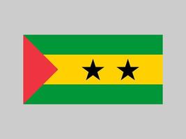 Sao Tomé en Principe-vlag, officiële kleuren en verhoudingen. vectorillustratie. vector