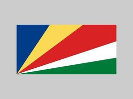 Seychellen vlag, officiële kleuren en verhouding. vectorillustratie. vector