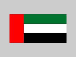 vlag van de verenigde arabische emiraten, officiële kleuren en verhoudingen. vectorillustratie. vector