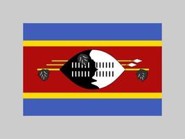 eswatini vlag, officiële kleuren en verhouding. vectorillustratie. vector