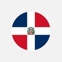land Dominicaanse Republiek. vlag van de Dominicaanse Republiek. vectorillustratie. vector