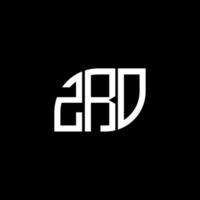 zro brief logo ontwerp op zwarte achtergrond. zro creatieve initialen brief logo concept. zro brief ontwerp. vector