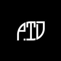 ptd brief logo ontwerp op zwarte background.ptd creatieve initialen brief logo concept.ptd vector brief ontwerp.