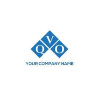 Qvo brief logo ontwerp op witte achtergrond. qvo creatieve initialen brief logo concept. qvo-briefontwerp. vector