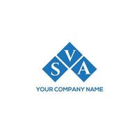 SVA brief logo ontwerp op witte achtergrond. sva creatieve initialen brief logo concept. sva-briefontwerp. vector