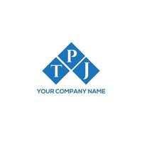 tpj brief logo ontwerp op witte achtergrond. tpj creatieve initialen brief logo concept. tpj-briefontwerp. vector