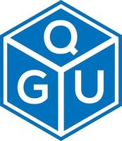 qgu brief logo ontwerp op zwarte achtergrond. qgu creatieve initialen brief logo concept. qgu brief ontwerp. vector