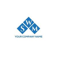 SW brief logo ontwerp op witte achtergrond. SWM creatieve initialen brief logo concept. swm-briefontwerp. vector