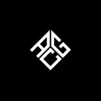 ACG brief logo ontwerp op zwarte achtergrond. acg creatieve initialen brief logo concept. ACG-letterontwerp. vector
