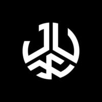 jux brief logo ontwerp op zwarte achtergrond. jux creatieve initialen brief logo concept. jux brief ontwerp. vector