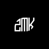 zmk brief logo ontwerp op zwarte achtergrond. zmk creatieve initialen brief logo concept. zmk brief ontwerp. vector