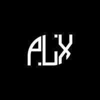 plx brief logo ontwerp op zwarte background.plx creatieve initialen brief logo concept.plx vector brief ontwerp.