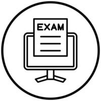 online examen pictogramstijl vector