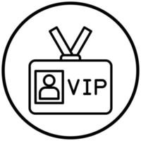 VIP-pas pictogramstijl vector