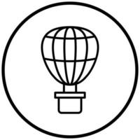 luchtballon pictogramstijl vector