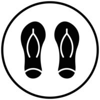 teenslippers pictogramstijl vector