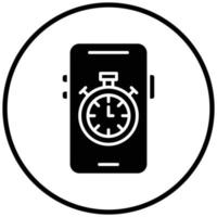 mobiele stopwatch-pictogramstijl vector