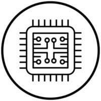 cpu-pictogramstijl vector