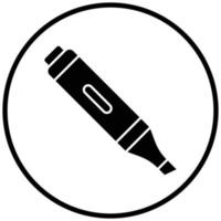 markeerstift pictogramstijl vector