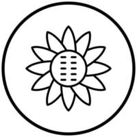 zonnebloem pictogramstijl vector