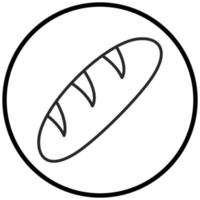 stokbrood pictogramstijl vector