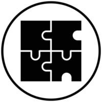 puzzel pictogramstijl vector
