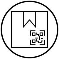 pakket qr code pictogramstijl vector