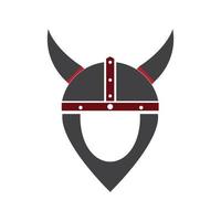 helm vikingen logo vector