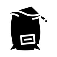 zak compost glyph pictogram vectorillustratie vector