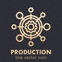 productiepictogram, lineair symbool vector