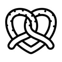 pretzel bakkerij voedsel lijn pictogram vectorillustratie vector