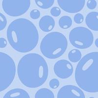 naadloos patroon met blauwe bubbels van verschillende groottes op een lichte achtergrond vector