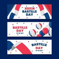 Bastille dag feest banner collectie vector