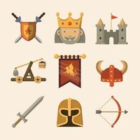 middeleeuwse icoon collectie vector