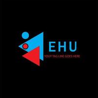ehu letter logo creatief ontwerp met vectorafbeelding vector