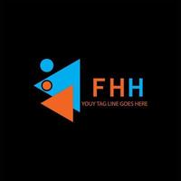 fhh letter logo creatief ontwerp met vectorafbeelding vector