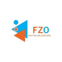 fzo letter logo creatief ontwerp met vectorafbeelding vector