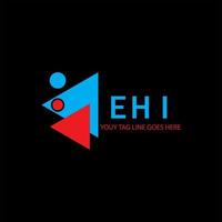 ehi letter logo creatief ontwerp met vectorafbeelding vector