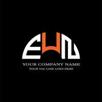 eun letter logo creatief ontwerp met vectorafbeelding vector