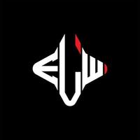 elw letter logo creatief ontwerp met vectorafbeelding vector