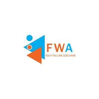 fwa letter logo creatief ontwerp met vectorafbeelding vector